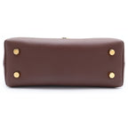 Celine Tee Triomphe 2-Way Shoulder Bag Brown Leather Gold — view 4
