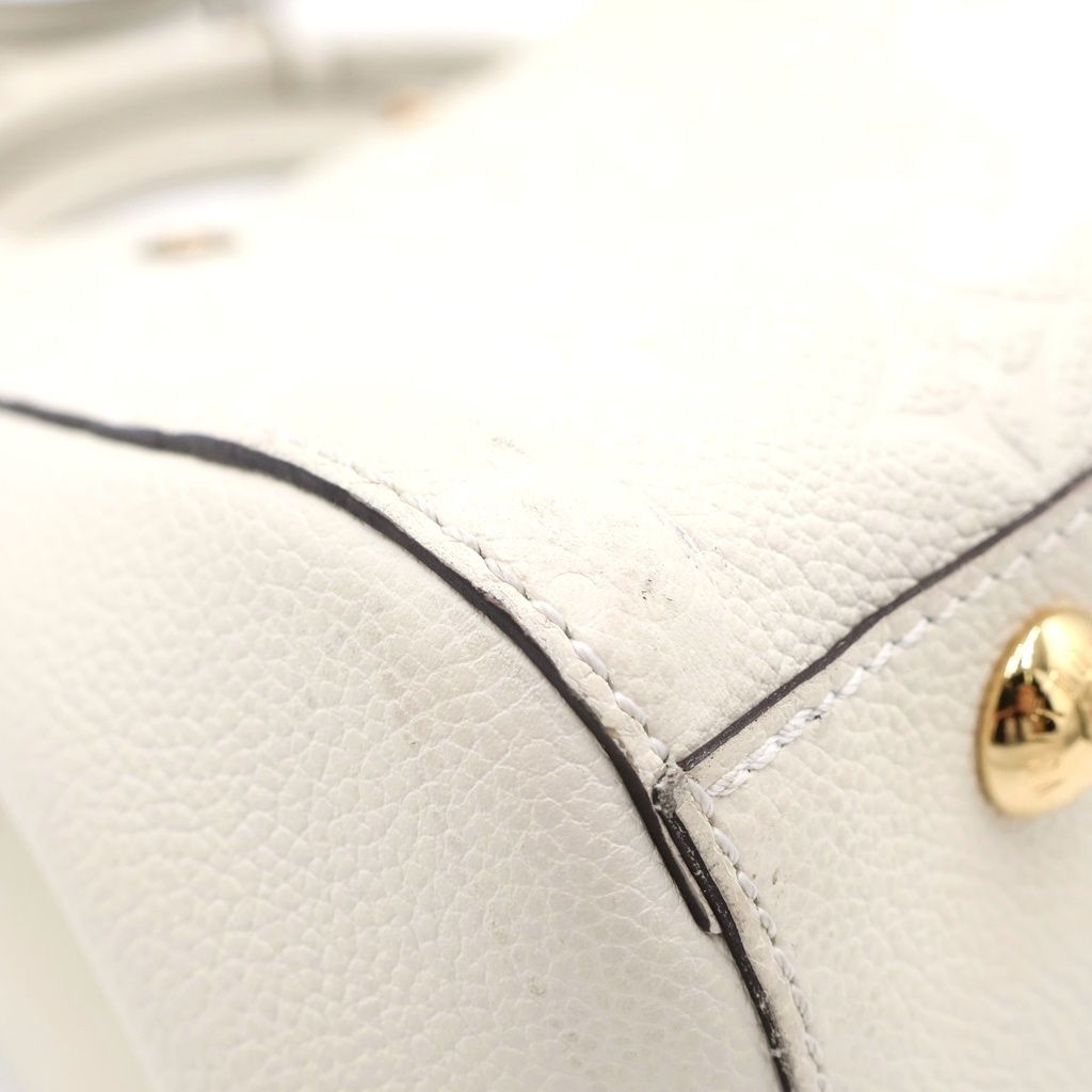 Louis Vuitton Monogram Empreinte Monte New BB Cream 2-Way Shoulder Bag White — view 6