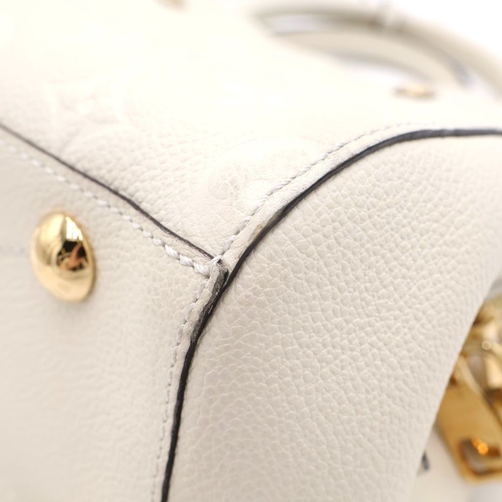 Louis Vuitton Monogram Empreinte Monte New BB Cream 2-Way Shoulder Bag White — view 5