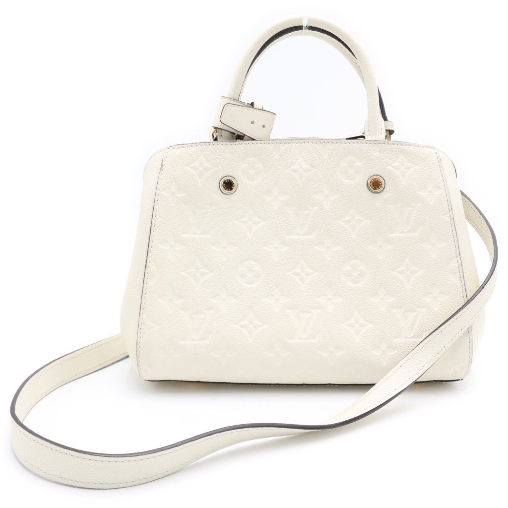 Louis Vuitton Monogram Empreinte Monte New BB Cream 2-Way Shoulder Bag White — view 2