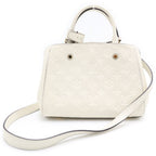 Louis Vuitton Monogram Empreinte Monte New BB Cream 2-Way Shoulder Bag White — view 2