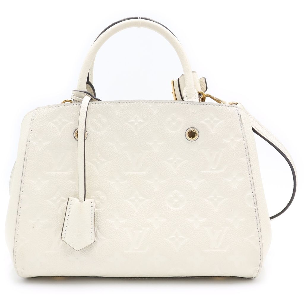 Louis Vuitton Monogram Empreinte Monte New BB Cream 2-Way Shoulder Bag White