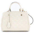Louis Vuitton Monogram Empreinte Monte New BB Cream 2-Way Shoulder Bag White