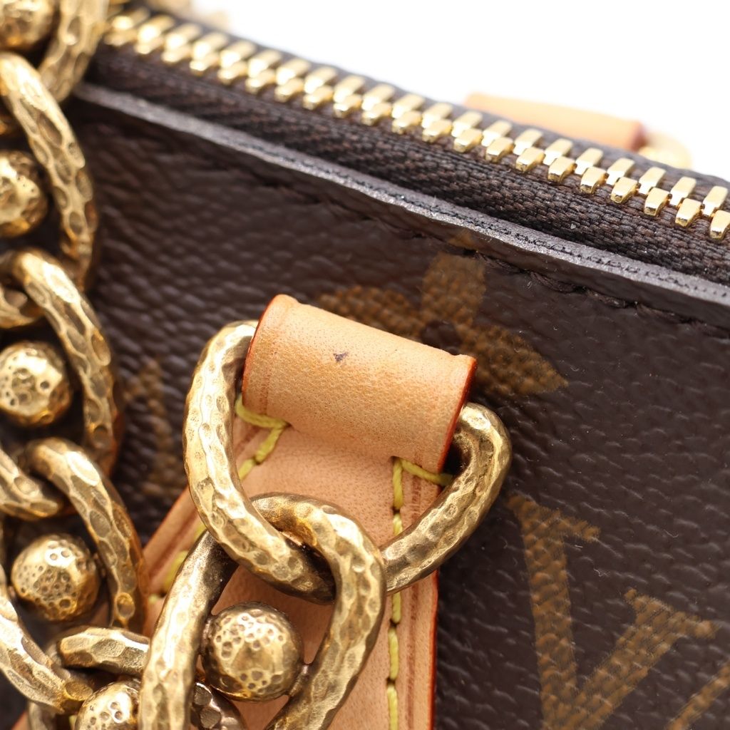 Louis Vuitton Monogram Speedy Chain 20 2-Way Boston Bag Brown Leather Gold — view 7