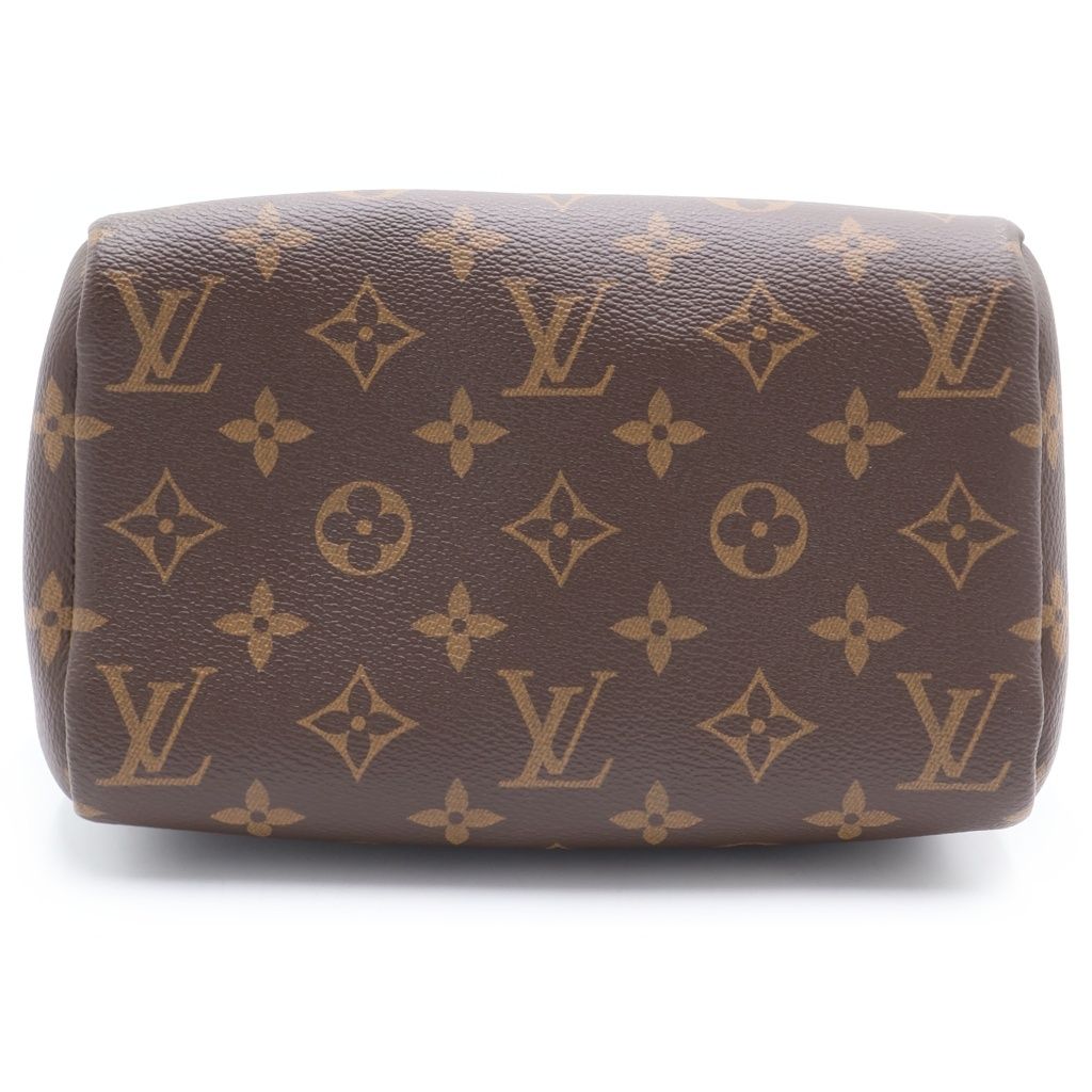 Louis Vuitton Monogram Speedy Chain 20 2-Way Boston Bag Brown Leather Gold — view 4