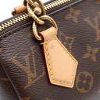 Louis Vuitton Monogram Speedy Chain 20 2-Way Boston Bag Brown Leather Gold — view 8