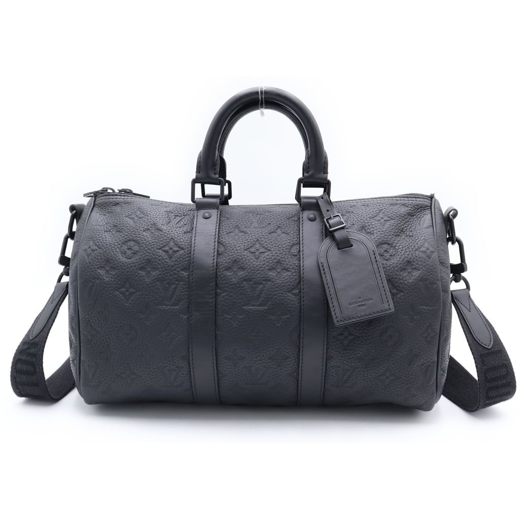 Louis Vuitton Monogram Keepall Bandouliere 35 2-Way Shoulder Bag Black Leather