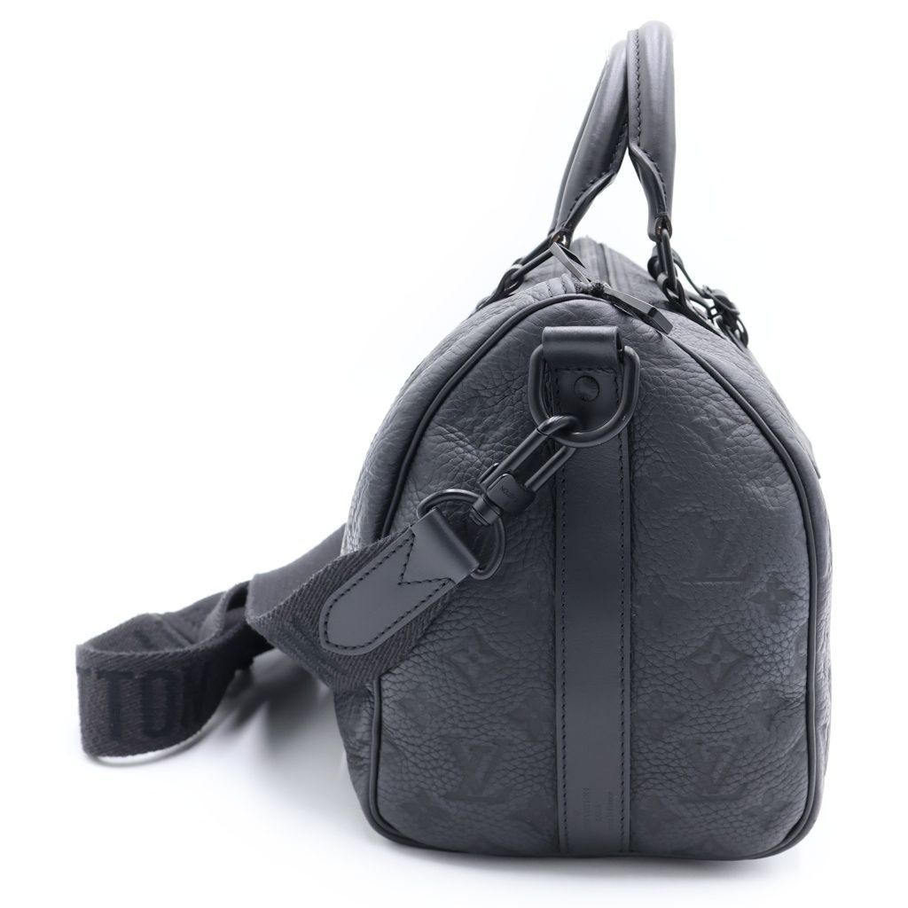 Louis Vuitton Monogram Keepall Bandouliere 35 2-Way Shoulder Bag Black Leather — view 3