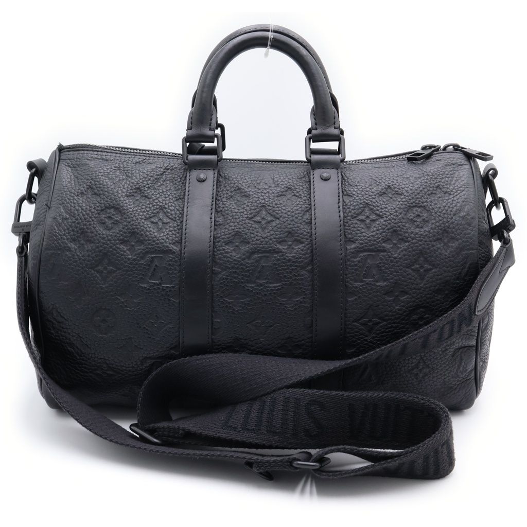 Louis Vuitton Monogram Keepall Bandouliere 35 2-Way Shoulder Bag Black Leather — view 2