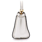 Fendi Peekaboo Selleria Mini 2-Way Shoulder Bag White Leather Gold — view 3