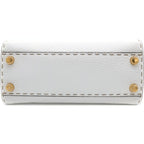 Fendi Peekaboo Selleria Mini 2-Way Shoulder Bag White Leather Gold — view 4