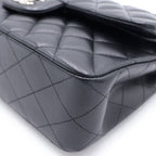 Chanel Quilted 23 Double Flap Chain Shoulder Bag Lambskin Silver Stand — view 5