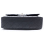 Chanel Quilted 23 Double Flap Chain Shoulder Bag Lambskin Silver Stand — view 4