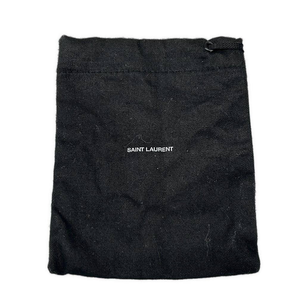 Saint Laurent Paris Card Case Black Gold Silver Leather — view 5