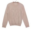 Hermes Knit Lift Cashmere Sweater Long Sleeve Crew Neck Pullover Top Pink