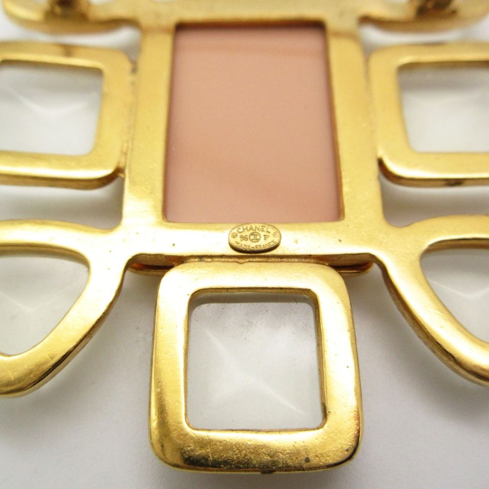 Chanel Bro Gripoix Color Strike CC Logo Pink Brooch — view 6