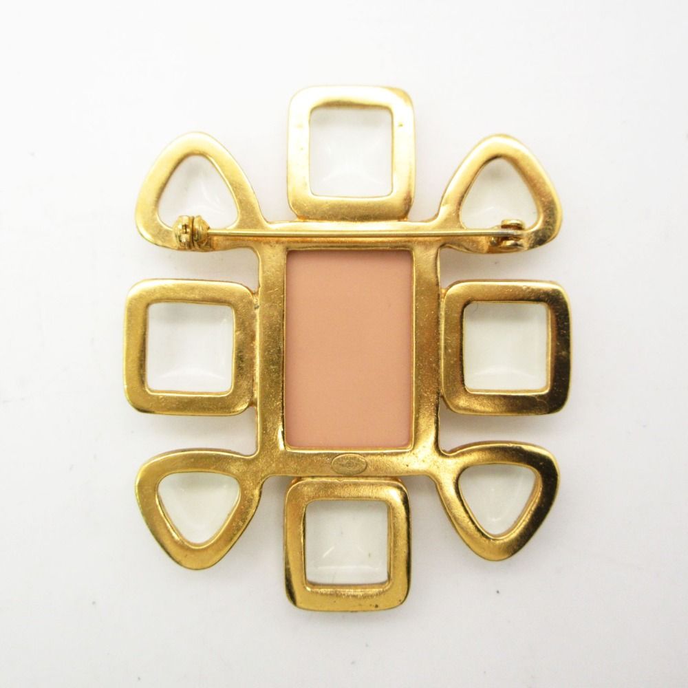 Chanel Bro Gripoix Color Strike CC Logo Pink Brooch — view 2