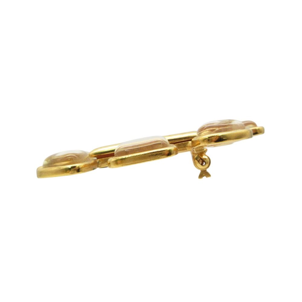 Chanel Bro Gripoix Color Strike CC Logo Pink Brooch — view 4