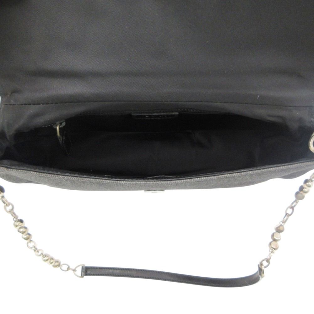 Dior Shoulder Bag Cannage Chain Perforated Leather Denim Black — view 6