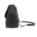 Dior Shoulder Bag Cannage Chain Perforated Leather Denim Black — view 4