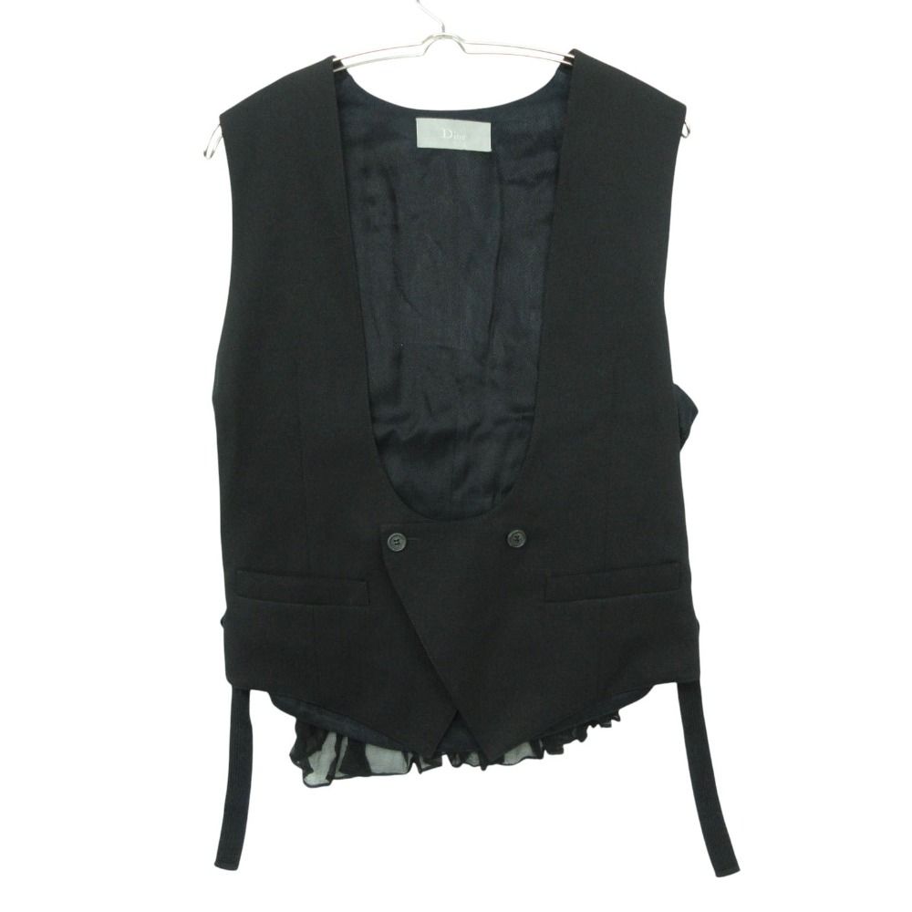 Dior Homme Vest Eddie Era Sequin Contrast Gilet Top Black