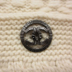 Chanel Dress Cashmere Knit Sleeveless Tweed Contrast Line CC Logo Button Ivory — view 8