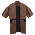 Hermes Coat Leather Short Sleeve Docking Button Belt with Pret a Porter Vo