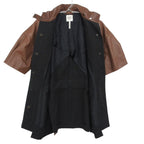 Hermes Coat Leather Short Sleeve Docking Button Belt with Pret a Porter Vo — view 3
