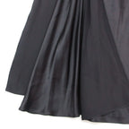 Chanel Dress Long Silk Layer CC Logo Button Black — view 3