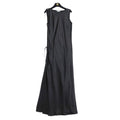 Chanel Dress Long Silk Layer CC Logo Button Black