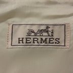 Hermes Rider's Jacket Series Button Cow Calf Cowhide Leather Single Light Beige — view 4