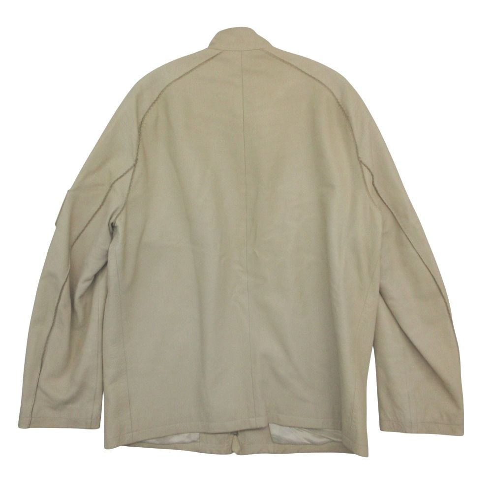 Hermes Rider's Jacket Series Button Cow Calf Cowhide Leather Single Light Beige — view 2