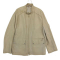 Hermes Rider's Jacket Series Button Cow Calf Cowhide Leather Single Light Beige