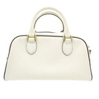 Gucci Adidas Mini Boston Bag Mini Duffle 2-Way Sherry Line Leather Purse White — view 3