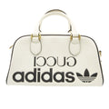 Gucci Adidas Mini Boston Bag Mini Duffle 2-Way Sherry Line Leather Purse White