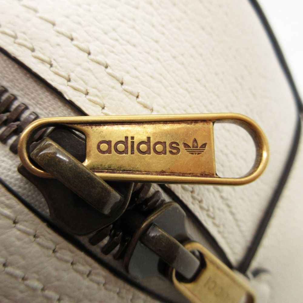 Gucci Adidas Mini Boston Bag Mini Duffle 2-Way Sherry Line Leather Purse White — view 6