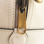 Gucci Adidas Mini Boston Bag Mini Duffle 2-Way Sherry Line Leather Purse White — view 7