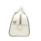 Gucci Adidas Mini Boston Bag Mini Duffle 2-Way Sherry Line Leather Purse White — view 4