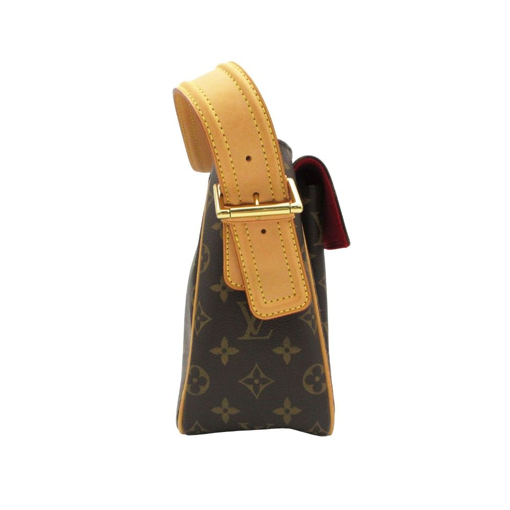 Louis Vuitton Shoulder Bag Monogram Vivacity GM Purse Brown — view 3