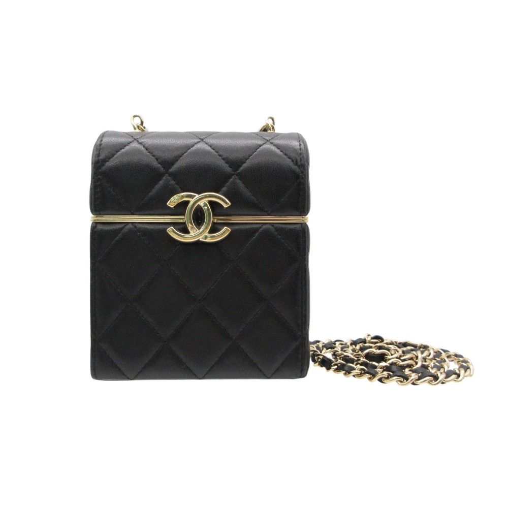 Chanel Shoulder Bag Black GD Lambskin
