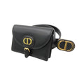 Dior Dio Waist Bag Leather Pouch Belt Logo Black