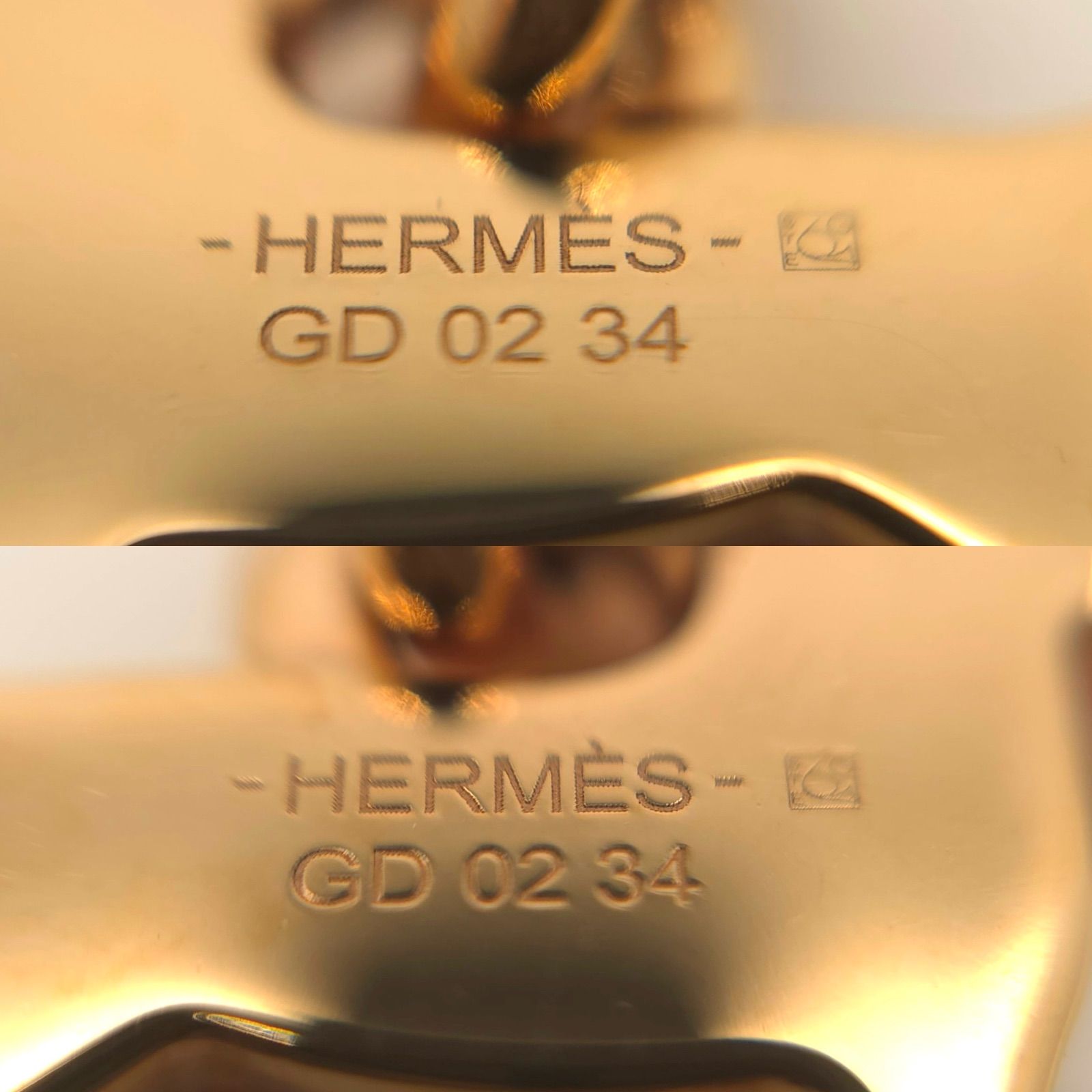 Hermes Cheval Earrings Both Ears Gold Pre Raqqa Metal 3.35 Booklet — view 6