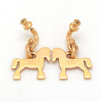 Hermes Cheval Earrings Both Ears Gold Pre Raqqa Metal 3.35 Booklet — view 3