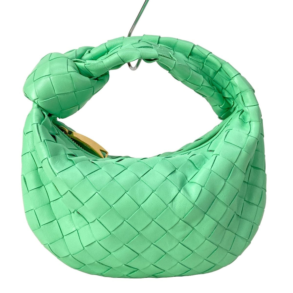 Bottega Veneta Handbag Mini the Jodie Light Green Lambskin