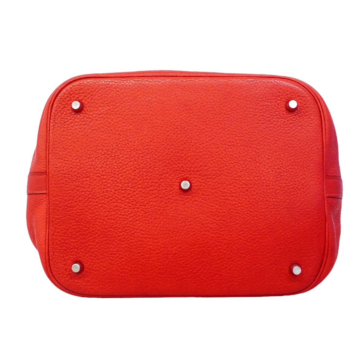 Hermes Handbag Picotin Lock GM Taurillon Clemence Rouge Casac Silver — view 3
