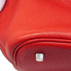Hermes Handbag Picotin Lock GM Taurillon Clemence Rouge Casac Silver — view 7
