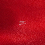 Hermes Handbag Picotin Lock GM Taurillon Clemence Rouge Casac Silver — view 5