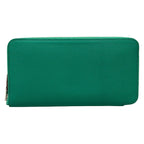 Hermes Wallet Azap Long Silk in Vert Jade Zip Around Silver