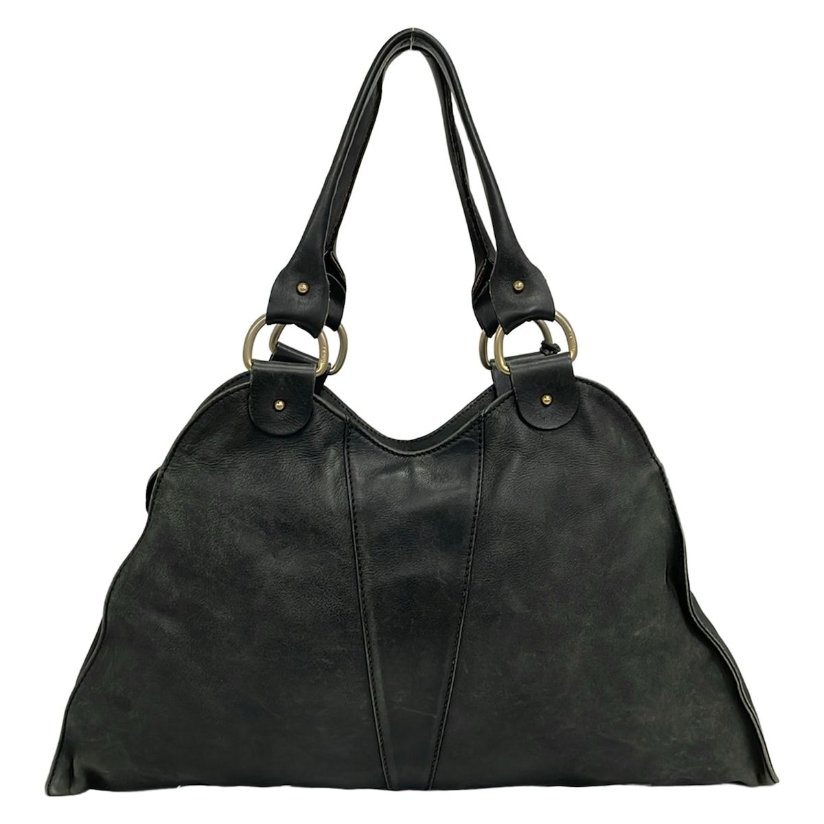 Fendi Shoulder Bag Diavolo Trapezio Black Leather — view 3