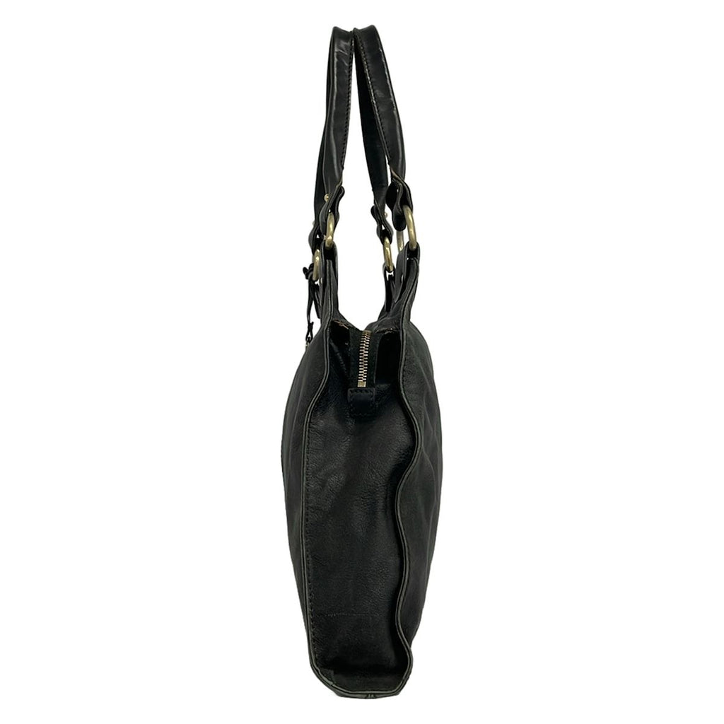 Fendi Shoulder Bag Diavolo Trapezio Black Leather — view 4